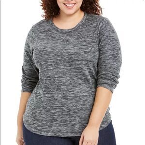 Karen Scott Plus Size Microfleece Top